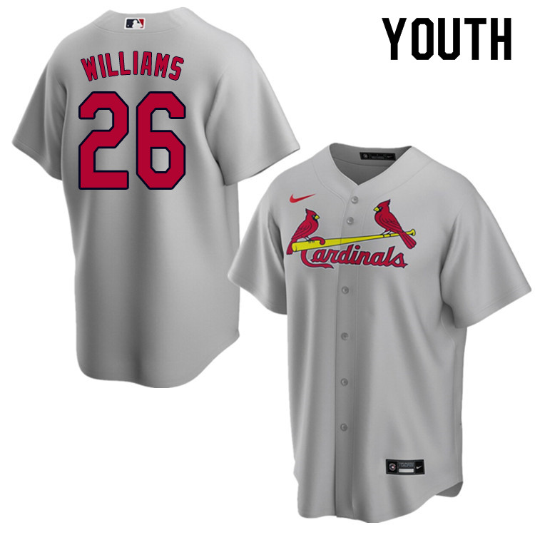 Nike Youth #26 Justin Williams St.Louis Cardinals Baseball Jerseys Sale-Gray